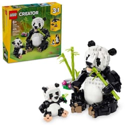 LEGO Creator 3 in 1 Wild Animals Panda Family - Building Toy with 3 Building Options  Panda  Penguin  or Orca - Animal Figures for Kids  Girls and Boy