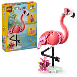 LEGO Creator 3 in 1 Wild Animals: Pink Flamingo Animal Building Toy - Includes 3 Building Options  Pink Flamingo  Cockatoo  or Axolotl - Learning Toy