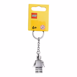 LEGO City Metallic Silver Minifigure Key chain Keyring 854305