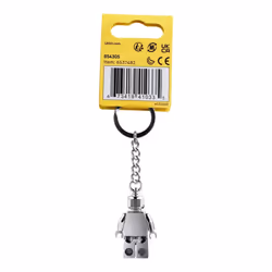 LEGO City Metallic Silver Minifigure Key chain Keyring 854305