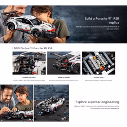 LEGO Technic Porsche 911 RSR 42096(1580 Pieces)