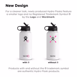 Hydro Flask Vacuum Insulated Stainless Steel Water Bottle Wide Mouth with Straw Lid (White  32-Ounce)