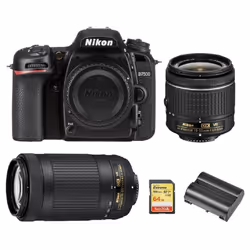 NIKON D7500+AF-P 18-55MM+AF-P70-300MM+SanDisk Extreme 64G SD+ EN-EL15A