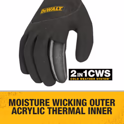 DEWALT DPG737 Glove in Glove Thermal Work Glove - Size XL