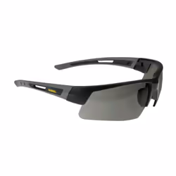 DEWALT Unisex DPG100 Half Frame Comfort Fit Protective Eyewear Black Frame Smoke Lens