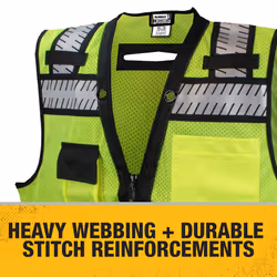 DEWALT DSV521 Class 2 Heavy Duty Surveyor Vest  X-Large