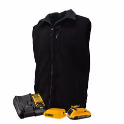 Dewalt DCHV086BD1-L Reversible Heated Fleece Vest Kit - Large  Black