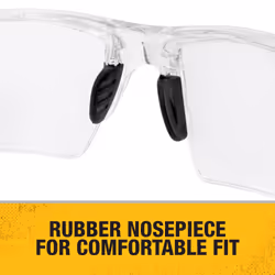 DEWALT DPG100T-1D Crosscut Safety Glasses - Translucent Half Frame - Clear Lens - ANSI Z87.1+ - 1 Pair