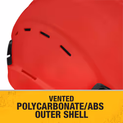 DEWALT DPG22V Red Type II Class C 4-Point Ratcheting Vented Safety Helmet