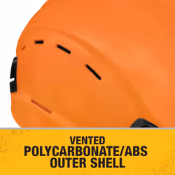 DEWALT DPG22V Orange Type II Class C 4-Point Ratcheting Vented Safety Helmet