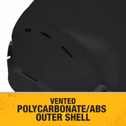DEWALT DPG22V Black Type II Class C 4-Point Ratcheting Vented Safety Helmet