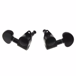 Wilkinson 3x3 ROTO Style Full Size Sealed Guitar Tuners Tuning Keys Pegs Guitar Machine Heads Fits USA Les Paul or Acoustic Guitars Black