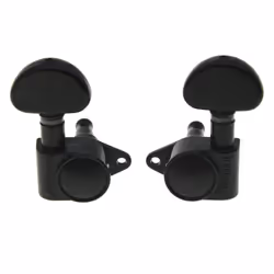 Wilkinson 3x3 ROTO Style Full Size Sealed Guitar Tuners Tuning Keys Pegs Guitar Machine Heads Fits USA Les Paul or Acoustic Guitars Black