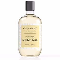 Deep Steep Bubble Bath, Lemon cream, 17 Ounce