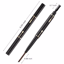 Eyebrow Pencil 2 Packs  Waterproof Smudge-Proof Brow Pencil with Brow Brush  Automatic Eye Brow Makeup Kit  Light Brown1