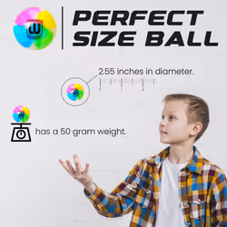 Winnwell Sports Street Hockey Balls - Indoor & Outdoor Balls with Storage Bag - Hockey Gear Ideal for Road  or Street Hockey Games - 65mm & 50 Gram We