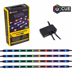 Corsair CL-9011109-WW Lighting Node Pro RGB Lighting Controller with 4 Individually Addressable RGB LED Strips, Black