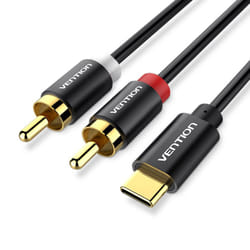 USB C to RCA Cable, TypeC to RCA Splitter with DAC Chip, RCA to USBC Audio Cable Male to Male, Compatible with iPad, Phone, Laptop, Home Theater, DVD,