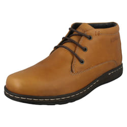 ) Mens Hush Puppies Lace Up Ankle Boots Vice Victory - UK 6, Tan (Beige