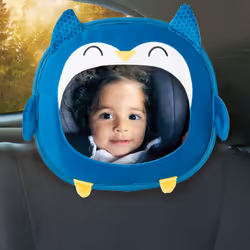 Easy View Owl Character Baby Car Mirror, Safety Car Seat Mirror for Rear Facing Infant, Fully Adjustable, Wide Crystal Clear ...