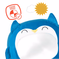 Easy View Owl Character Baby Car Mirror, Safety Car Seat Mirror for Rear Facing Infant, Fully Adjustable, Wide Crystal Clear View, Shatterproof, Crash
