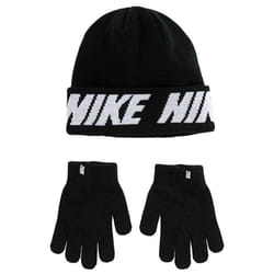 Nike Big Boy's 2-Piece Repeat Stripe Hat & Gloves Set (8/20  Black)