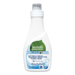 Seventh Generation Laundry Fabric Softener Liquid  Free & Clear  Reduces Static  32 Fl Oz