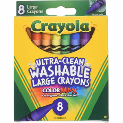 Crayola 8 Count Ultra Clean Washable Large Crayons Color Max (Pack of 3)