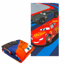 Disney Cars Beach Towel Set - Bundle with Lightning McQueen Pool Towel Plus Cars Stickers and More (Cars Beach Towel for Kids and Adults)