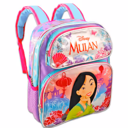 Disney Mulan Backpack and Lunch Box Set for Kids - Bundle with 12"""" Mulan Mini Backpack  Mulan Lunch Bag  Stickers  Water Bottle  More | Mul