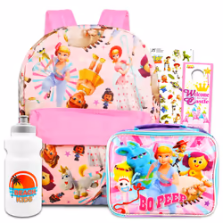 Disney Toy Story Backpack with Lunch Box Set - Bundle with 16"""" Little Bo Peep Toy Story Backpack Lunch Bag Water Bottle ...