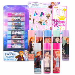 Frozen Lip Balm Set - Bundle with 8 Disney Lip Balm Tubes  Stickers and More | Anna and Elsa Lip Balm Kit