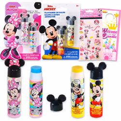 Disney Mickey and Minnie Mouse Lip Balm Tubes - Bundle with 4 Mickey and Minnie Lip Balms in Assorted Flavors for Party Favor ...