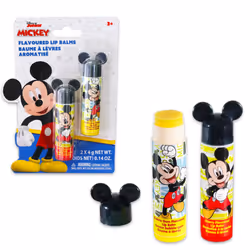 Disney Mickey and Minnie Mouse Lip Balm Tubes - Bundle with 4 Mickey and Minnie Lip Balms in Assorted Flavors for Party Favors Plus Stickers  More | D