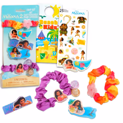 Moana Hair Accessories Set  Bundle with 3 Moana Hair Clips and 2 Moana Scrunchies Plus Stickers More  Moana 2 Hair Accessorie ...