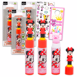 Minnie Mouse Lip Balm Tubes 3 Pack - Bundle with 3 Disney Lip Balms for Party Favors Plus Stickers More | Minnie Mouse Lip B ...