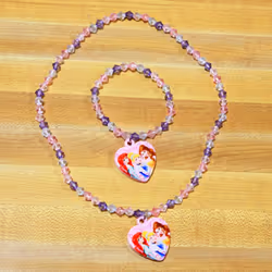 Disney Princess Necklace & Bracelet Set 2 Styles