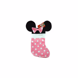 Disney Mouse Ears 18"""" Velour Christmas Stocking with Plush Cuff (Minnie Mouse - Pink)