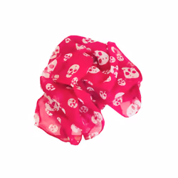 Police To Be Scarf for Woman Pink Skulls Retro