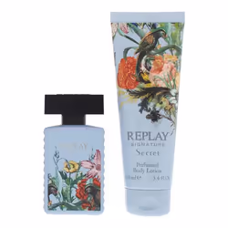 Replay Signature Secret For Woman Gift Set 30ml EDT Spray + Body Lotion 100ml