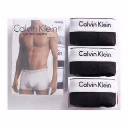 Men's Calvin Klein Low Rise Boxers 3 Pack Black - L