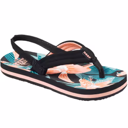 Reef Little Ahi Kids Girls Summer Beach Holiday Pool Slip On Flip Flops Sandals - 4/5K, Hibiscus