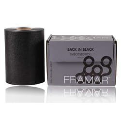 Framar Back in Black Embossed Roll Aluminum Foil, Hair Foils For Highlighting - Medium 320 ft