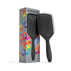 Framar Detangler Brush, Paddle Brush - Elegant Detangling Brush, No more Tangles Hair Brush - Hair Brushes for women, men and children (Black)