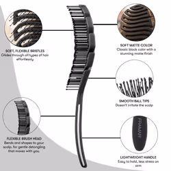 FRAMAR Vent Brush For Curly Hair, Hair Flex Detangler Brush, Womens Hair Brush, Detangling Brush For Curly Hair, Hair Brush For Blow Drying, Hair Brus