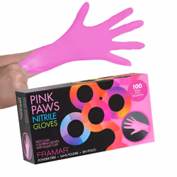 FRAMAR Pink Gloves Disposable Latex Free - Pink Nitrile Gloves Small  Disposable Gloves Small  Rubber Gloves Disposable  Esth ...