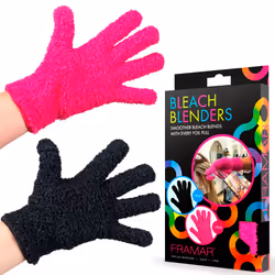 FRAMAR Bleach Blender Microfiber Gloves - Hair Dye Gloves Pink Gloves For Hair Salon Supplies Fuzzy Gloves Reusable Gloves ...