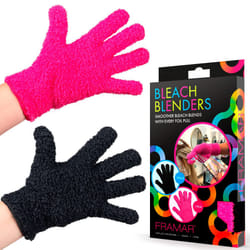 FRAMAR Bleach Blender Microfiber Gloves - Hair Dye Gloves  Pink Gloves For Hair Salon Supplies  Fuzzy Gloves  Reusable Gloves For Cleaning  Microfiber