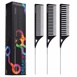 Dreamweaver Highlighting Comb Set â Rat Tail Hair Comb With Metal Tail, Hairdressing Comb For Hair Colour, Hair Combs, Meta ...