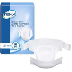 TENA Stretch Plus Briefs Incontinence Disposable Moderate Absorbency 2XL 32 Count 1 Pack